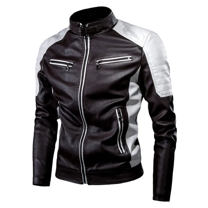 2023 Mens Leather Jackets Casual High Quality Classic Motorcycle Bike Jacket Men plus Thick Coats Spring/ Autumn Chaqueta Hombre