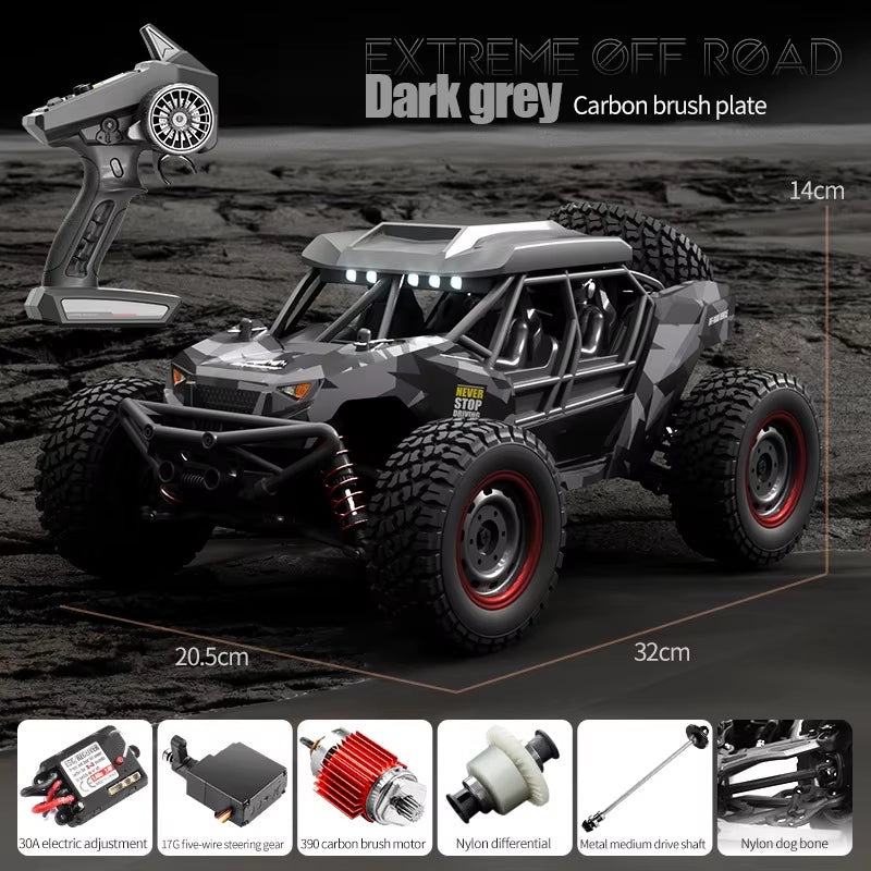 Made in China 1/16 4CH Cheap Adult Toy with Spare Tire Electric Remote Control High-Speed Off-Road Desert Rc Car Kit