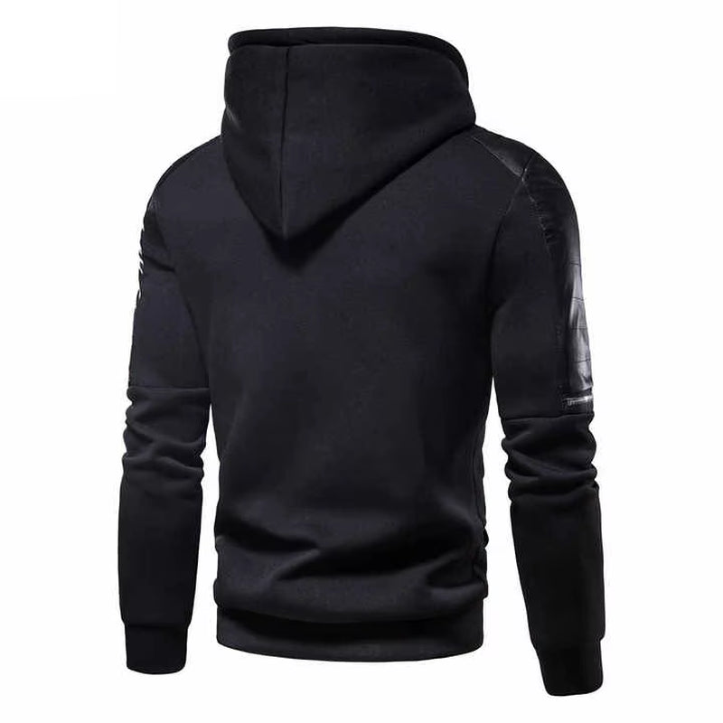 Winter Tracksuit Men Clothing Sportswear Training & Jogging Wear 100% Cotton & Leather Customized Logo Full Sleeves Hoodie Set