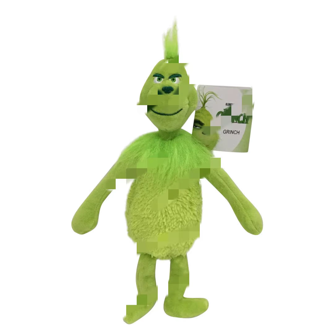 Hot Selling Christmas Green-Haired Grinch Plush Toy Kids' Cartoon Doll with PP Cotton Filling for Stress Relief