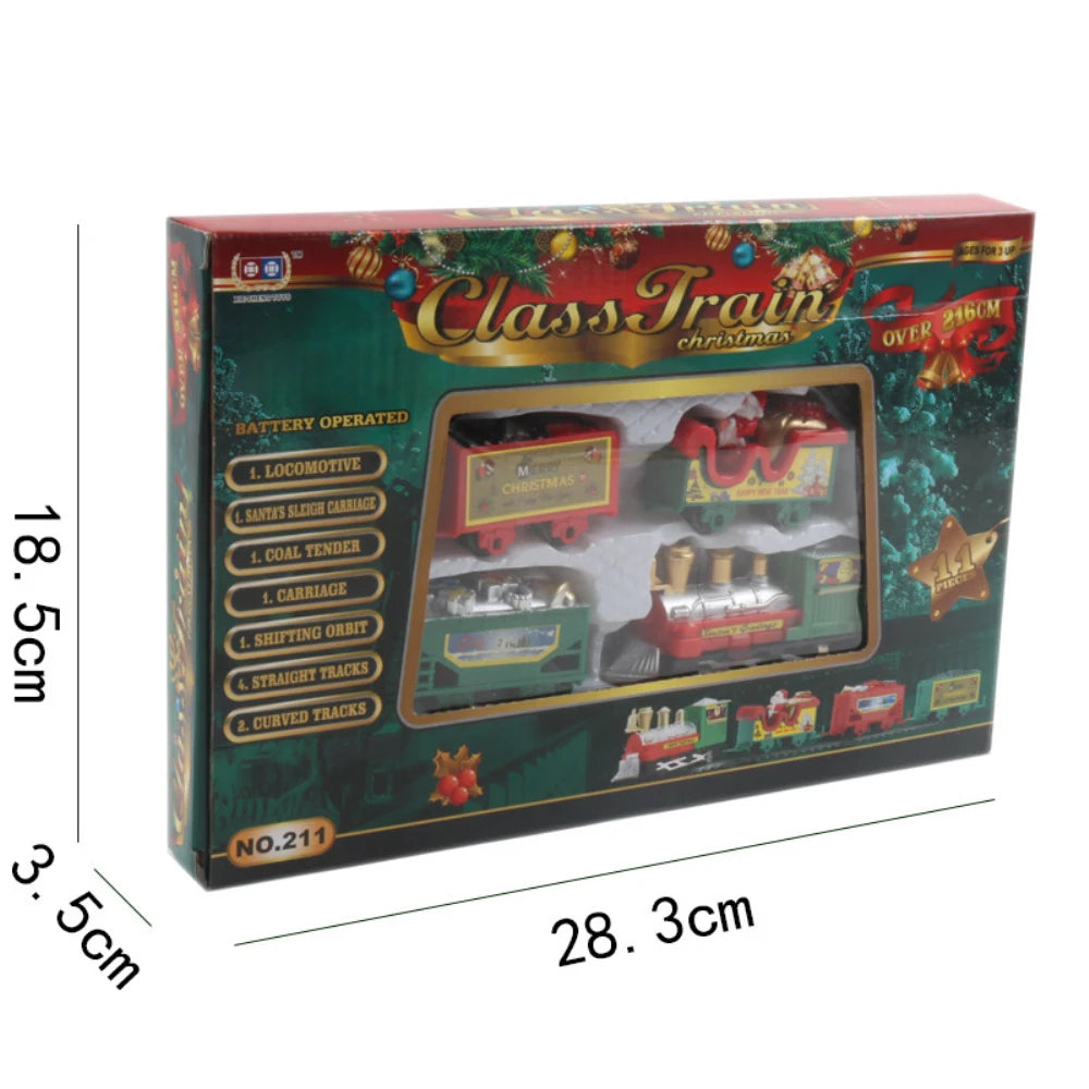 2024 Mini Electric Christmas Train Toy Set Toys for Kids Car Railway Tracks Toy Christmas Ornament Educational Toy for Children