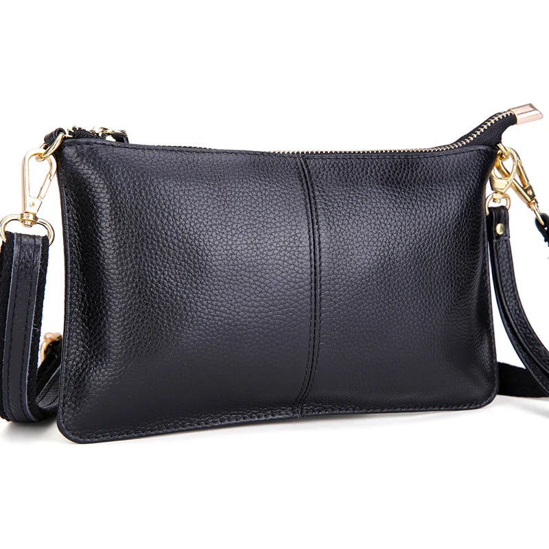 Women Genuine Leather Day Clutches Candy Color Shoulder Bags Women'S Fashion Crossbody Bags Small Clutch Bags