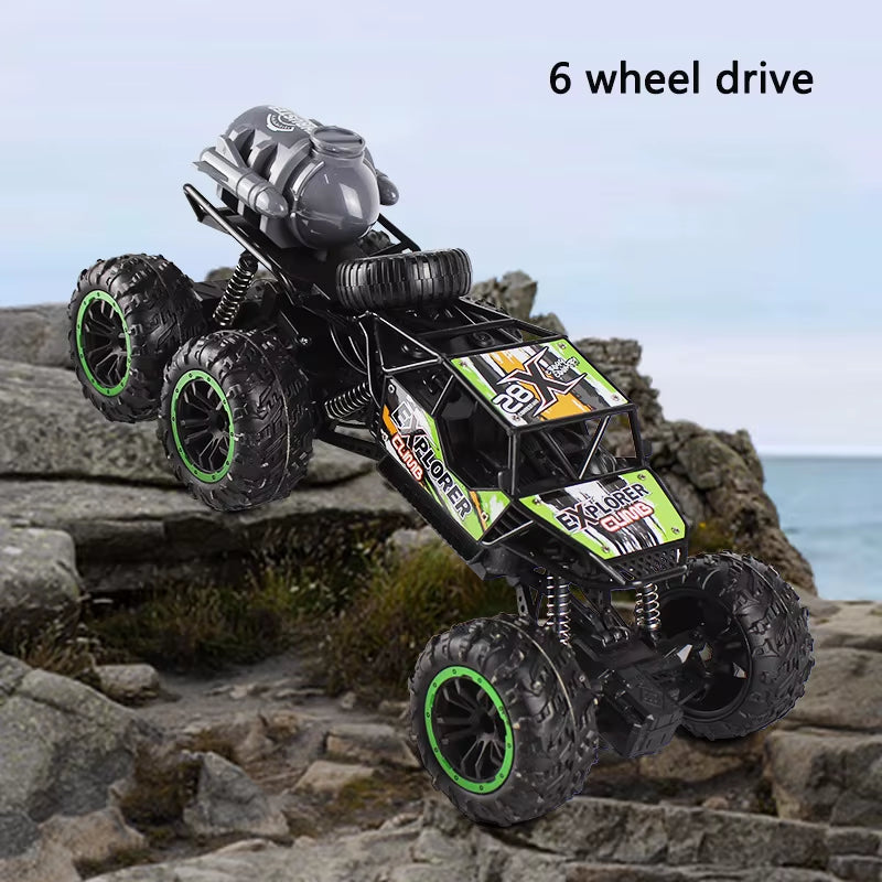 Kids 2.4G Rc Car 1:18 Six-Wheel Drive Spray Remote Control Vehicle Climbing Car Remote Control Car Toys