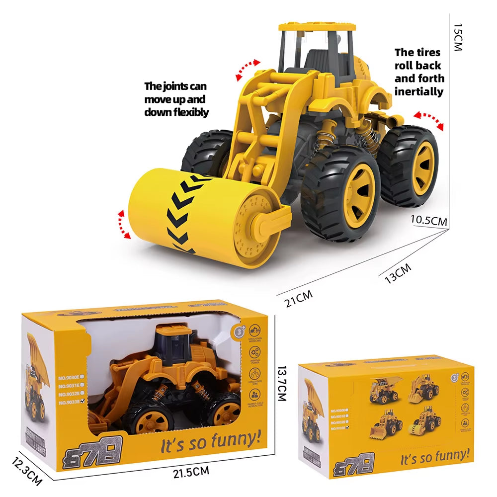 Wheeled Loader Bulldozer Dump Truck Engineer Grasping Stone 2025 Toy Friction Car