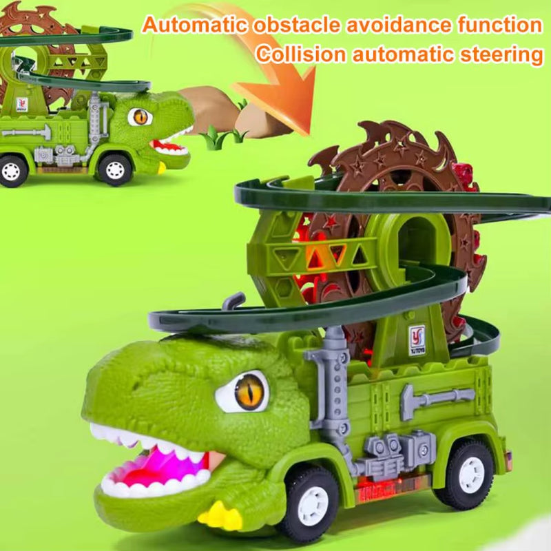 Dinosaur Climbing Slide Music Toy Puzzle Fun Electric Slide Toy Car Fun Slide Roller Coaster Birthday Christmas Gifts for Kids