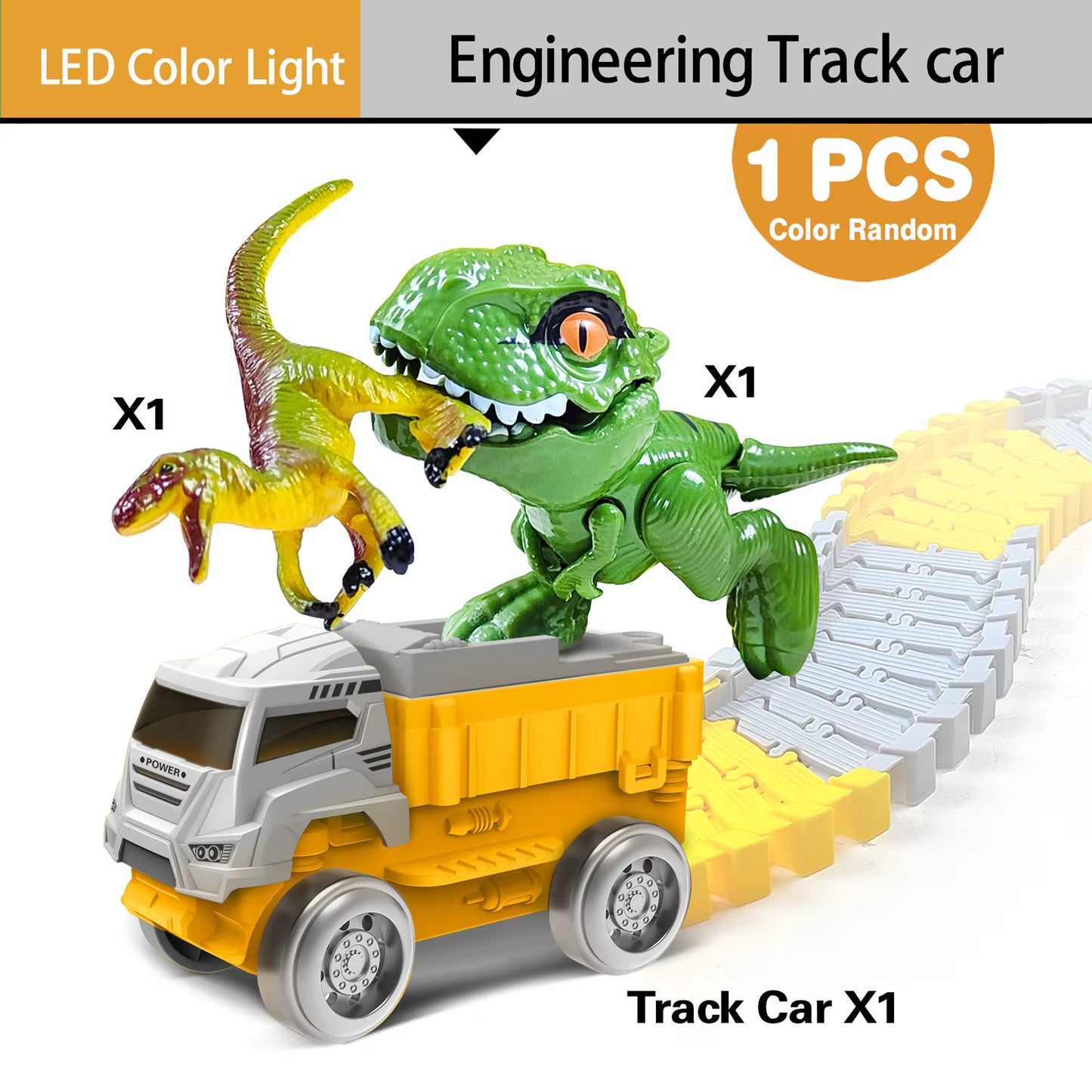 Electric Dinosaur Track Car Magic Climbing Railway Toy Car Flexible Track Toy Cars Educational Toys for Boys Quality Toy for Kid