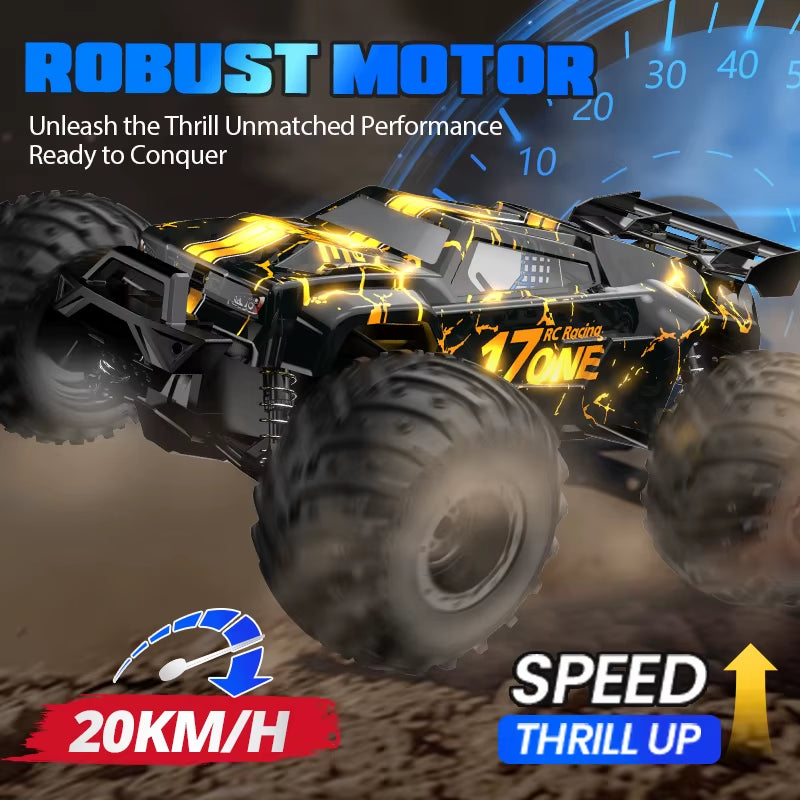 RC 2.4G 4WD All-Terrain Off-Road Monster Vehicle High Speed Race Car High Performance 1:14 Scale S636 Big Foot Truck 20KM/H