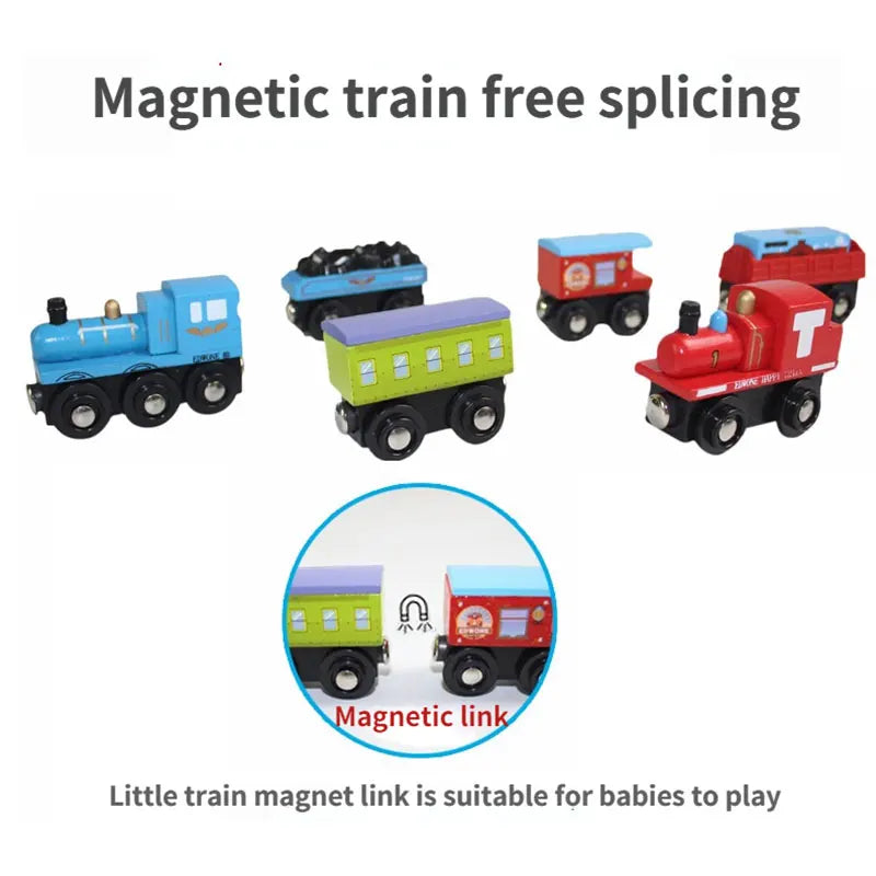 Magnetic Train Toys Wooden Train Accessories Anime James Locomotive Car Railway Vehicles Track Trains Toys Kids Gifts
