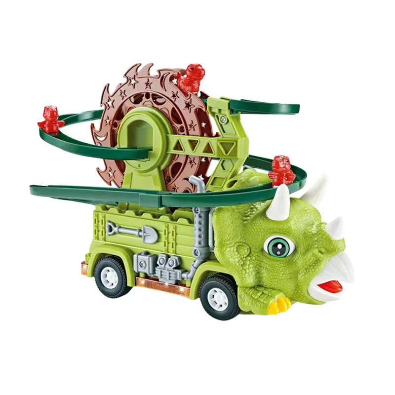 Dinosaur Climbing Slide Music Toy Puzzle Fun Electric Slide Toy Car Fun Slide Roller Coaster Birthday Christmas Gifts for Kids