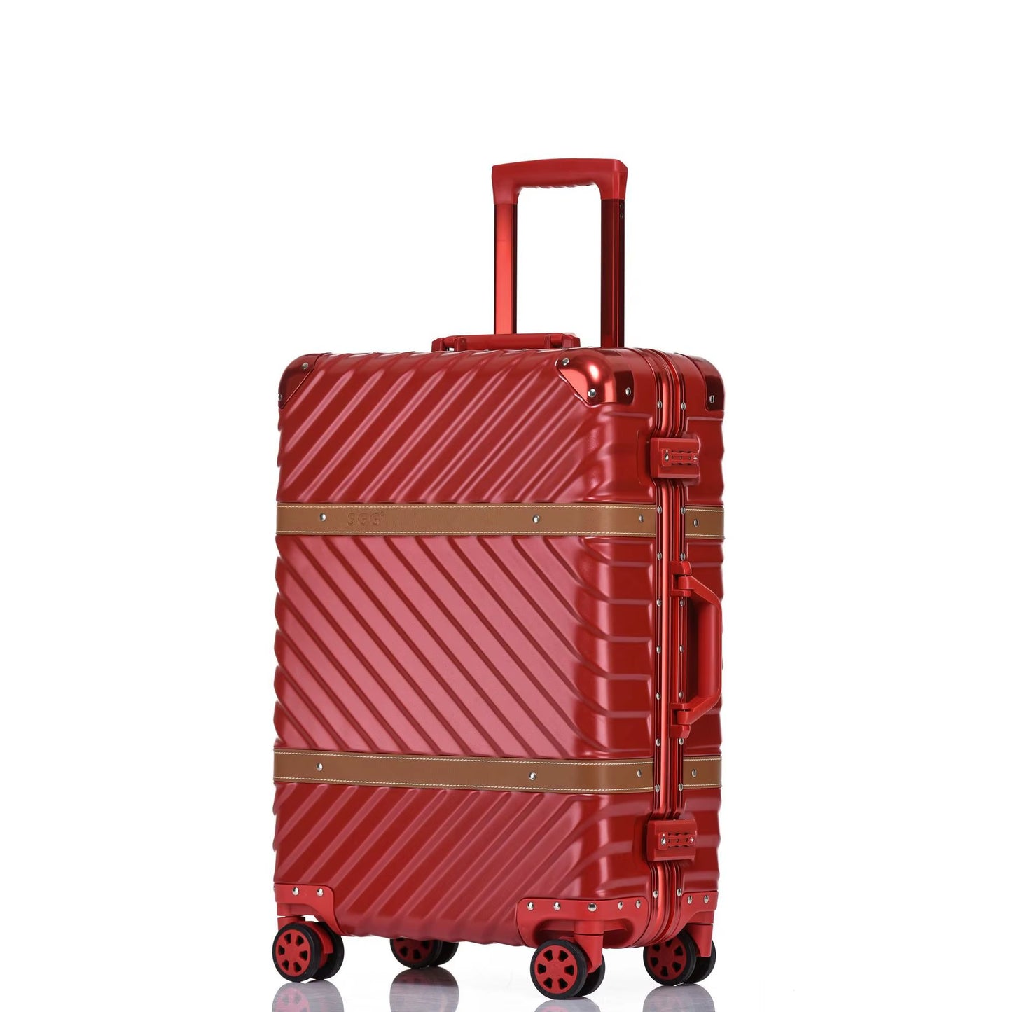 2020 Popular Waterproof 20/24/28 Inch 100% PC Hard Shell Aluminum Frame TSA Vintage Suitcase Luggage