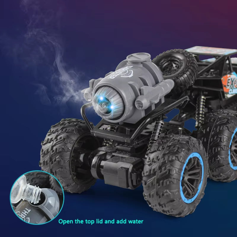 Kids 2.4G Rc Car 1:18 Six-Wheel Drive Spray Remote Control Vehicle Climbing Car Remote Control Car Toys