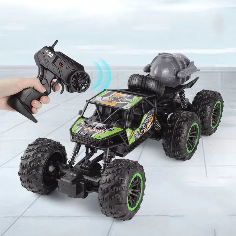Kids 2.4G Rc Car 1:18 Six-Wheel Drive Spray Remote Control Vehicle Climbing Car Remote Control Car Toys