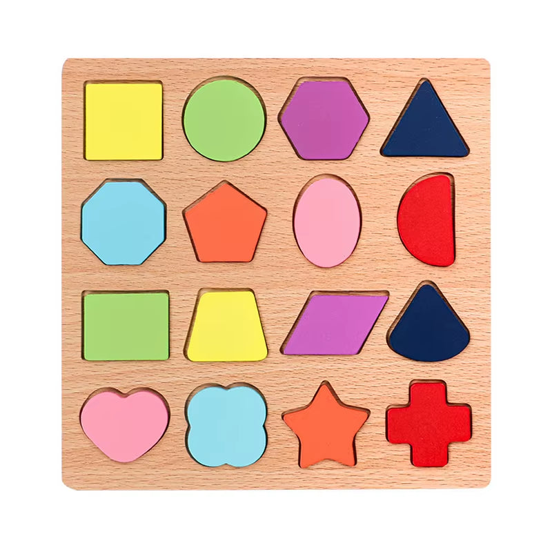 Matching Stacking Building Block Clock Sets 3D Puzzles Board Musical Figure Game Montessori Educational Toys for Kids Boys Girls