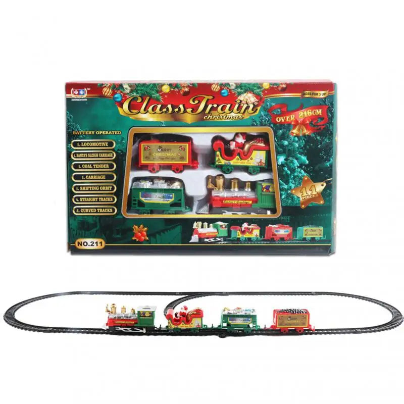 2024 Mini Electric Christmas Train Toy Set Toys for Kids Car Railway Tracks Toy Christmas Ornament Educational Toy for Children