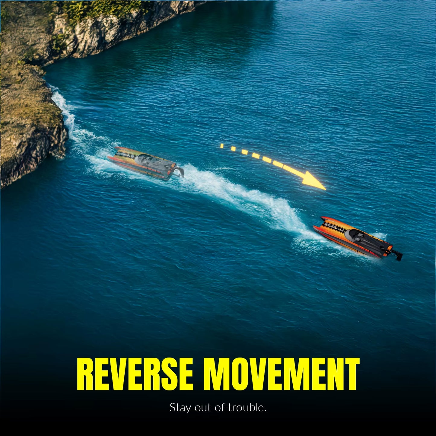 VOLANTEXRC Remote Control Boat with Self-Right & Reverse Function (795-5 Red)