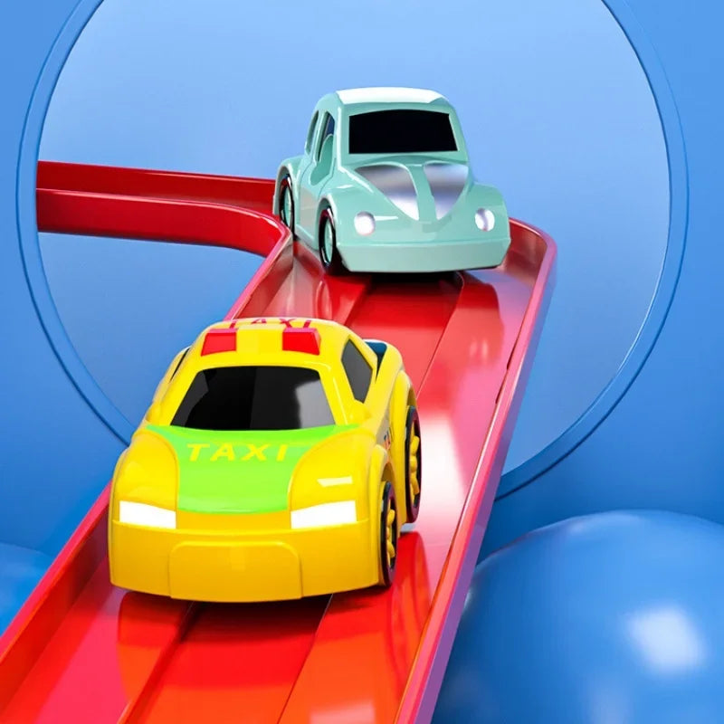Rail Car Toys for Kids Inertia Cars Track Adventure Game Brain Mechanical Train Interactive Puzzle Toy Children Christmas Gifts