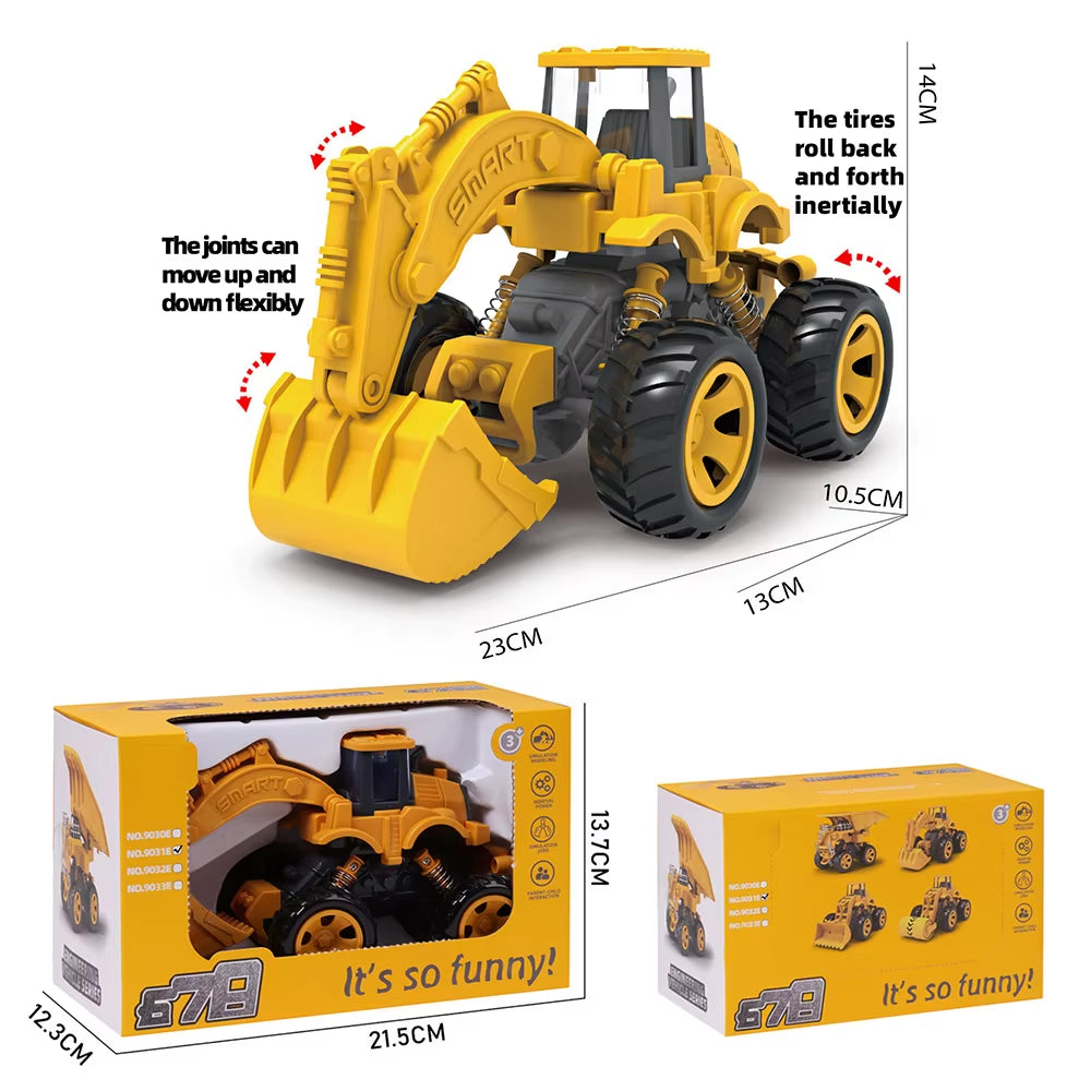 Wheeled Loader Bulldozer Dump Truck Engineer Grasping Stone 2025 Toy Friction Car