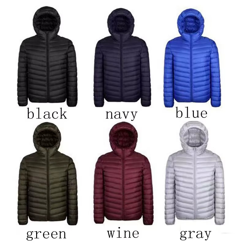 plus 9XL 10XL 11XL down Coat Male Large Size 90% Ultra Light down Jacket Men Lightweigh Warm Coat Hooded Feather Parka