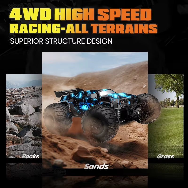 RC 2.4G 4WD All-Terrain Off-Road Monster Vehicle High Speed Race Car High Performance 1:14 Scale S636 Big Foot Truck 20KM/H