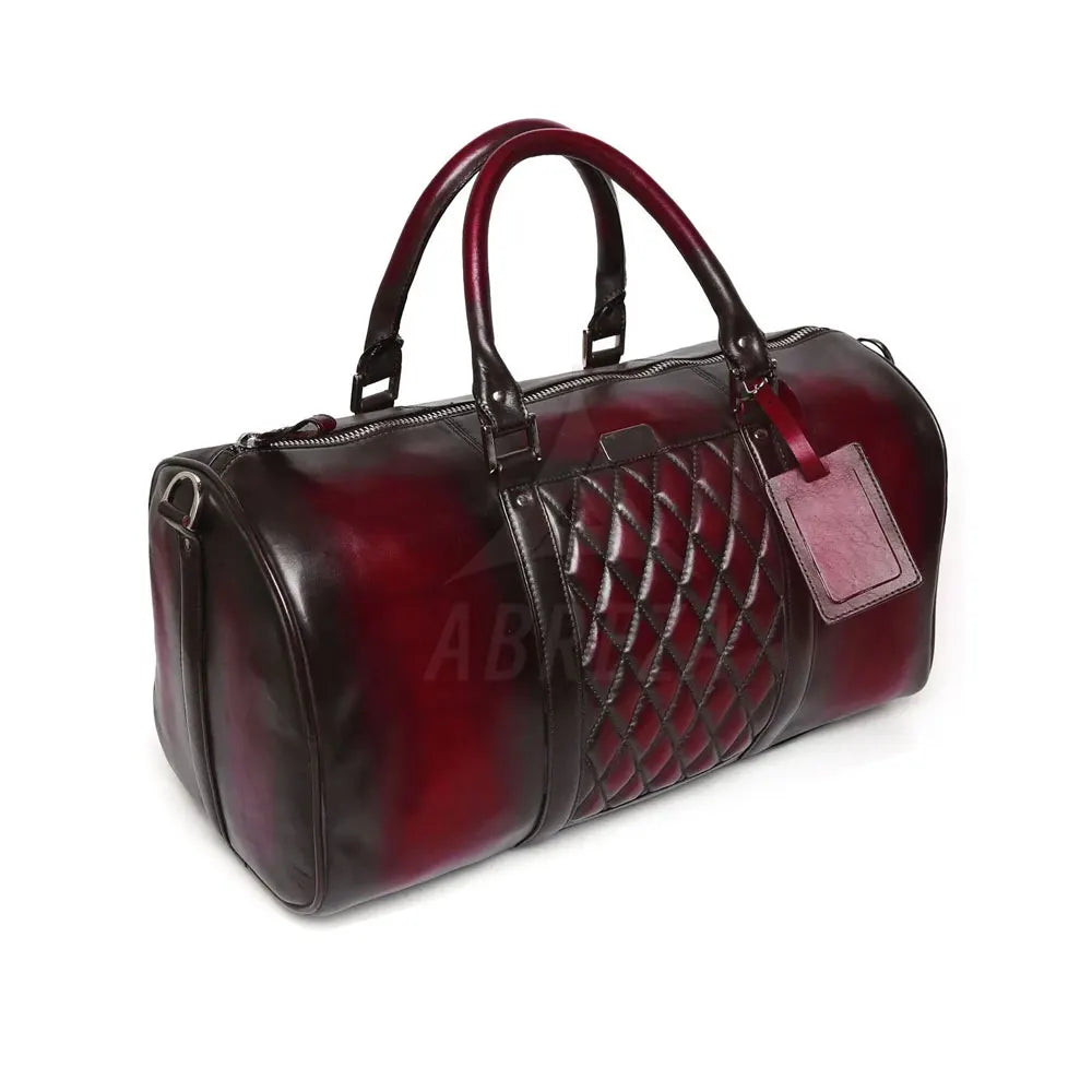 Lightweight Eco-Friendly Genuine Leather Duffle Bag Waterproof Foldable Gym Bag with Comfortable Low MOQ