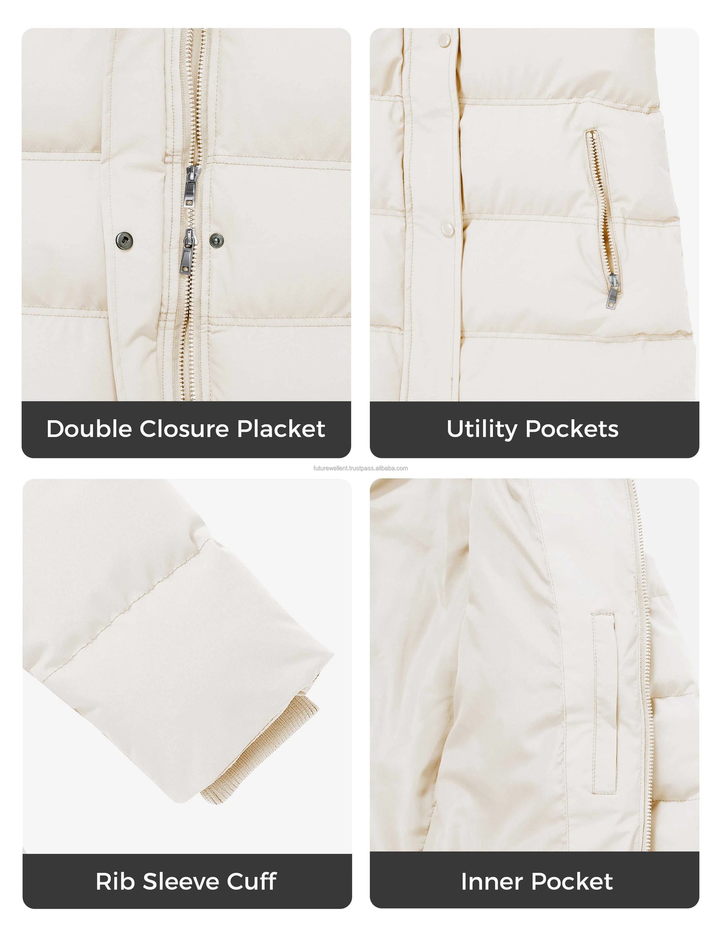 Wholesale Clothing Custom Women Winter Parka Casual Windproof Puffer Jacket Manufacture New Stylish Winter Warm Jacket for Women