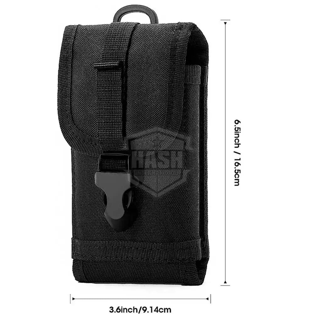 Molle Pouch Waist Holster Cell Phone Bag for Phones and Other Usage Belt Clip Locking D-Ring in Unique Style