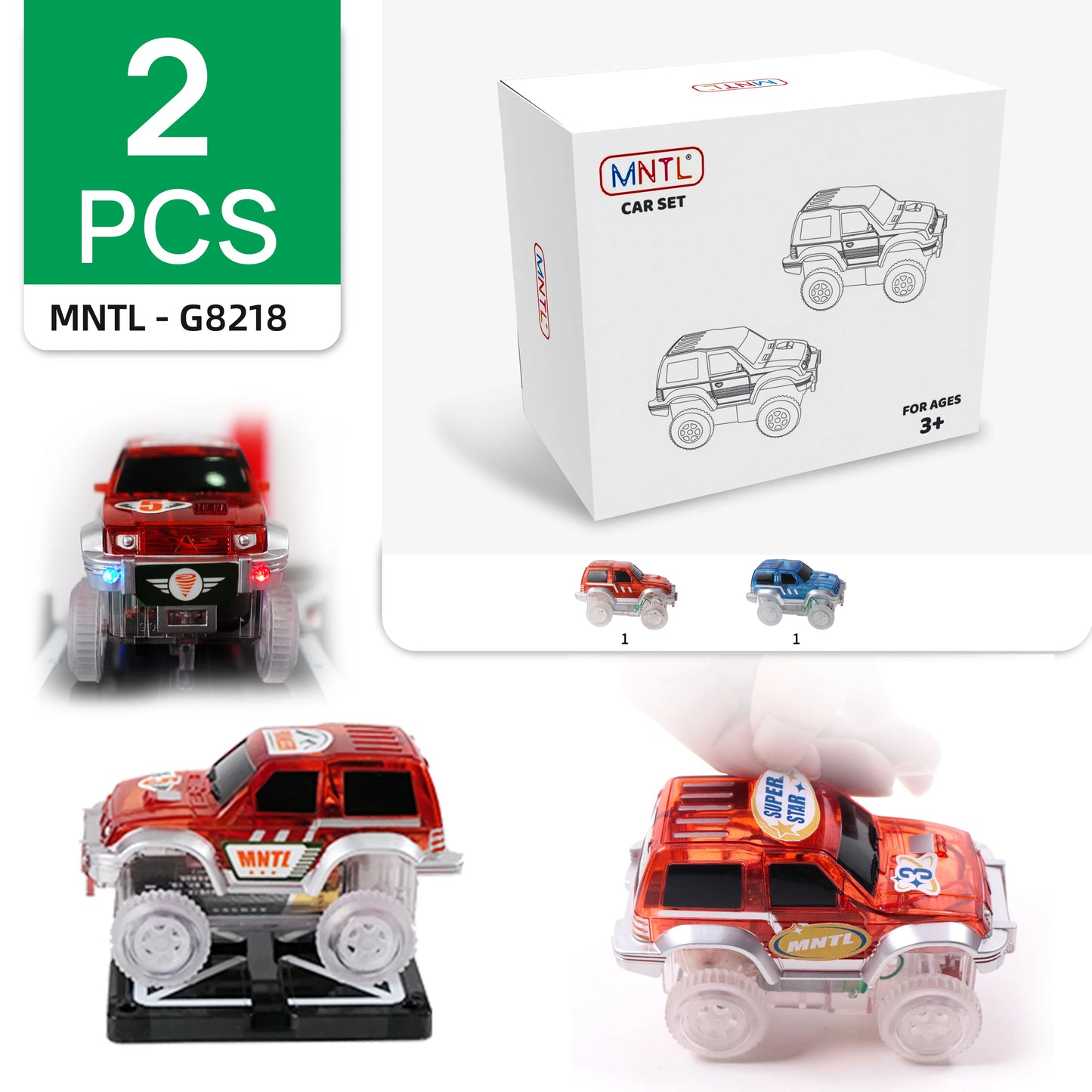 MNTL DIY Rc Car Racing Track Magnetic Toys Kids Railway Car Racing Track Adventure Educational Montessori Building Block Toy Set