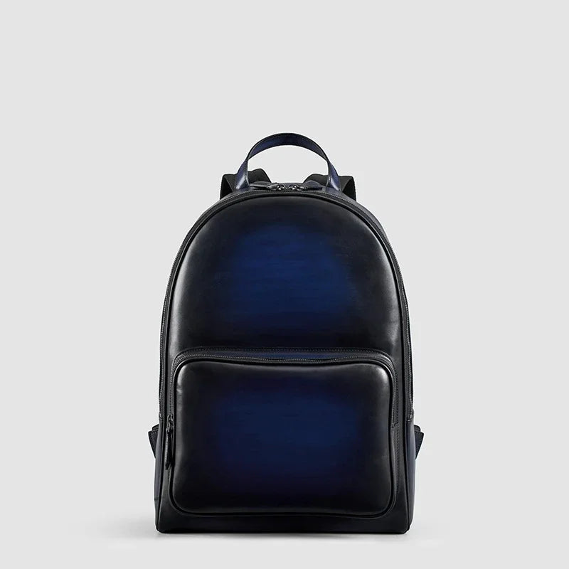 Luxury Italian Leather Backpack - Bag with Large Capacity for Laptops