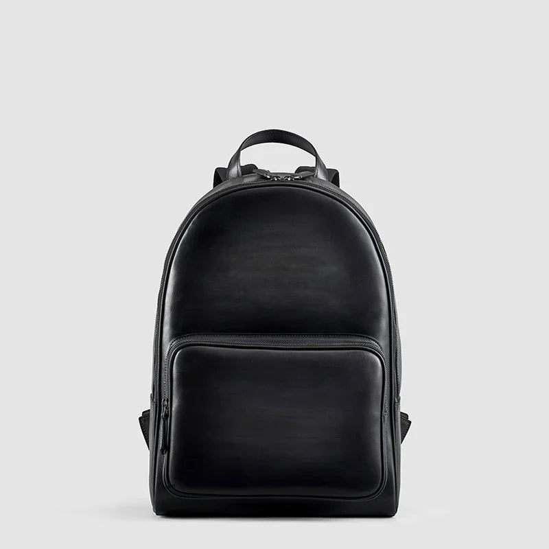 Luxury Italian Leather Backpack - Bag with Large Capacity for Laptops
