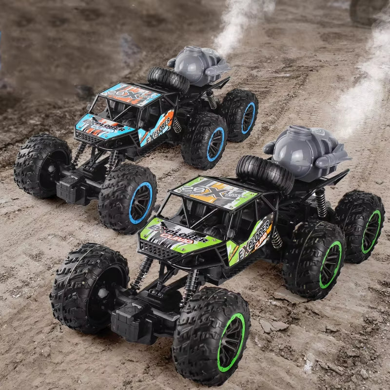 Kids 2.4G Rc Car 1:18 Six-Wheel Drive Spray Remote Control Vehicle Climbing Car Remote Control Car Toys