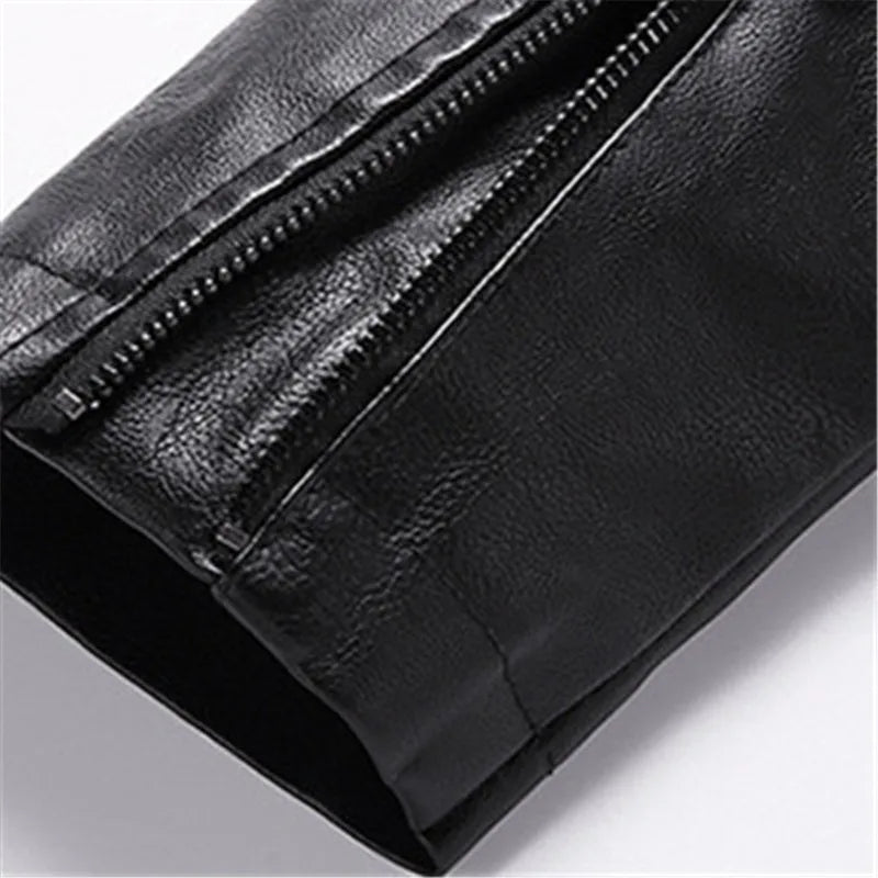 2023 Mens Leather Jackets Casual High Quality Classic Motorcycle Bike Jacket Men plus Thick Coats Spring/ Autumn Chaqueta Hombre