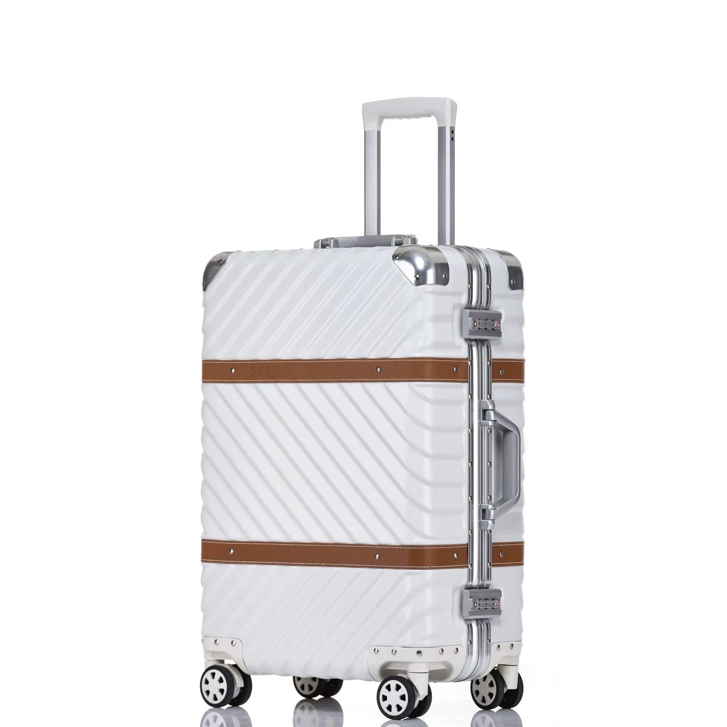 2020 Popular Waterproof 20/24/28 Inch 100% PC Hard Shell Aluminum Frame TSA Vintage Suitcase Luggage