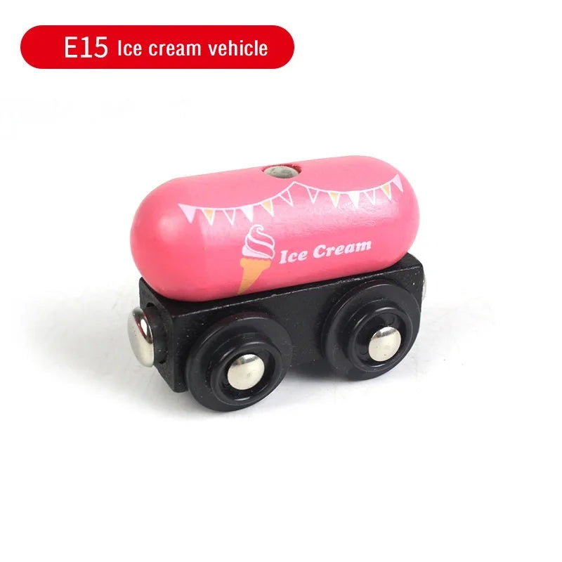 Magnetic Train Toys Wooden Train Accessories Anime James Locomotive Car Railway Vehicles Track Trains Toys Kids Gifts