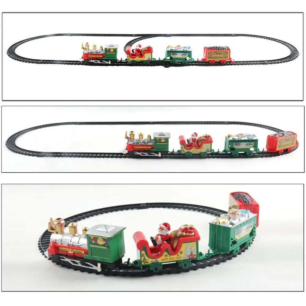 2024 Mini Electric Christmas Train Toy Set Toys for Kids Car Railway Tracks Toy Christmas Ornament Educational Toy for Children
