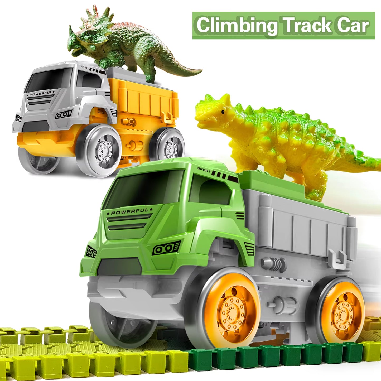 Electric Dinosaur Track Car Magic Climbing Railway Toy Car Flexible Track Toy Cars Educational Toys for Boys Quality Toy for Kid