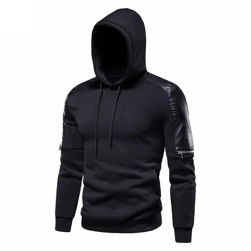 Winter Tracksuit Men Clothing Sportswear Training & Jogging Wear 100% Cotton & Leather Customized Logo Full Sleeves Hoodie Set