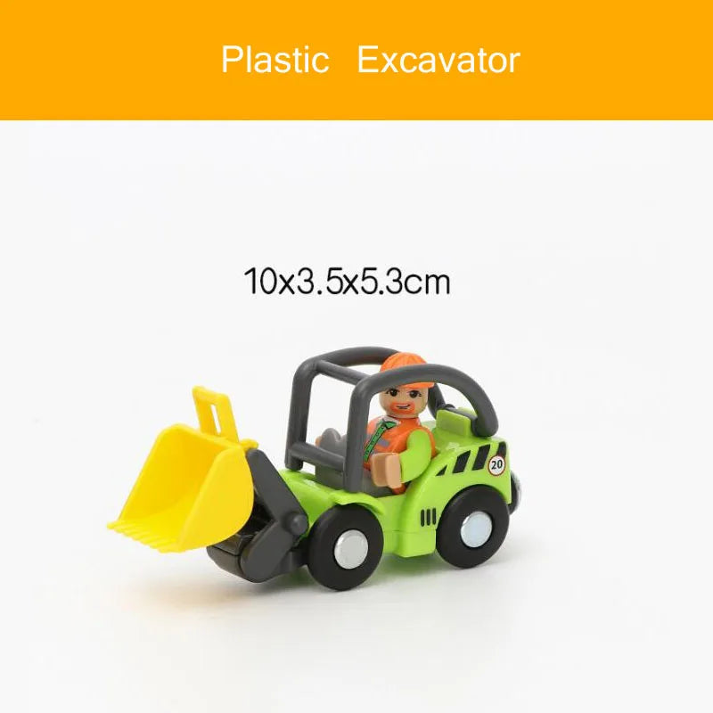 Wooden Track Accessories Magnetic Car Toy Wood Train Railway Scene Car Truck Fit BIRO Track Children'S Educational Toys