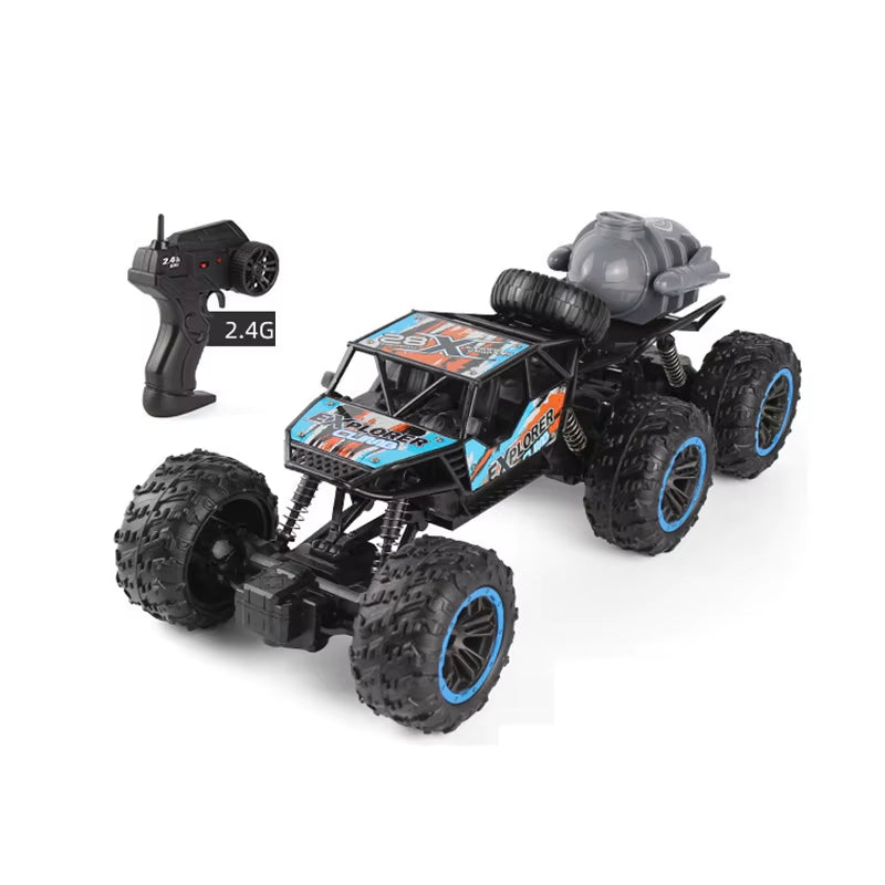 Kids 2.4G Rc Car 1:18 Six-Wheel Drive Spray Remote Control Vehicle Climbing Car Remote Control Car Toys