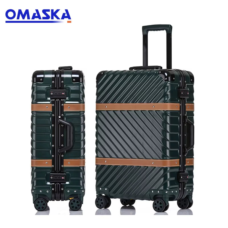 2020 Popular Waterproof 20/24/28 Inch 100% PC Hard Shell Aluminum Frame TSA Vintage Suitcase Luggage