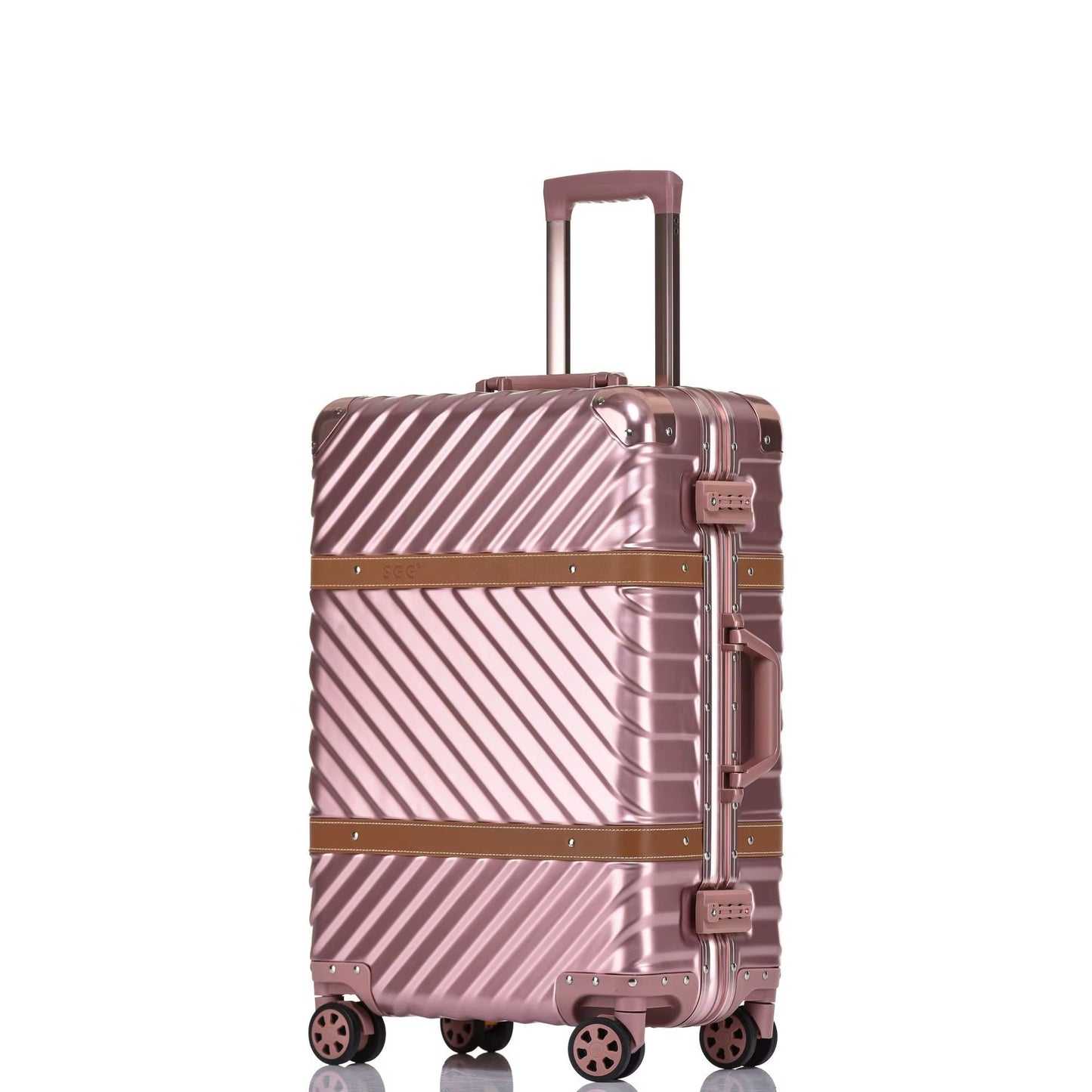 2020 Popular Waterproof 20/24/28 Inch 100% PC Hard Shell Aluminum Frame TSA Vintage Suitcase Luggage