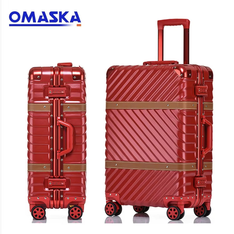 2020 Popular Waterproof 20/24/28 Inch 100% PC Hard Shell Aluminum Frame TSA Vintage Suitcase Luggage