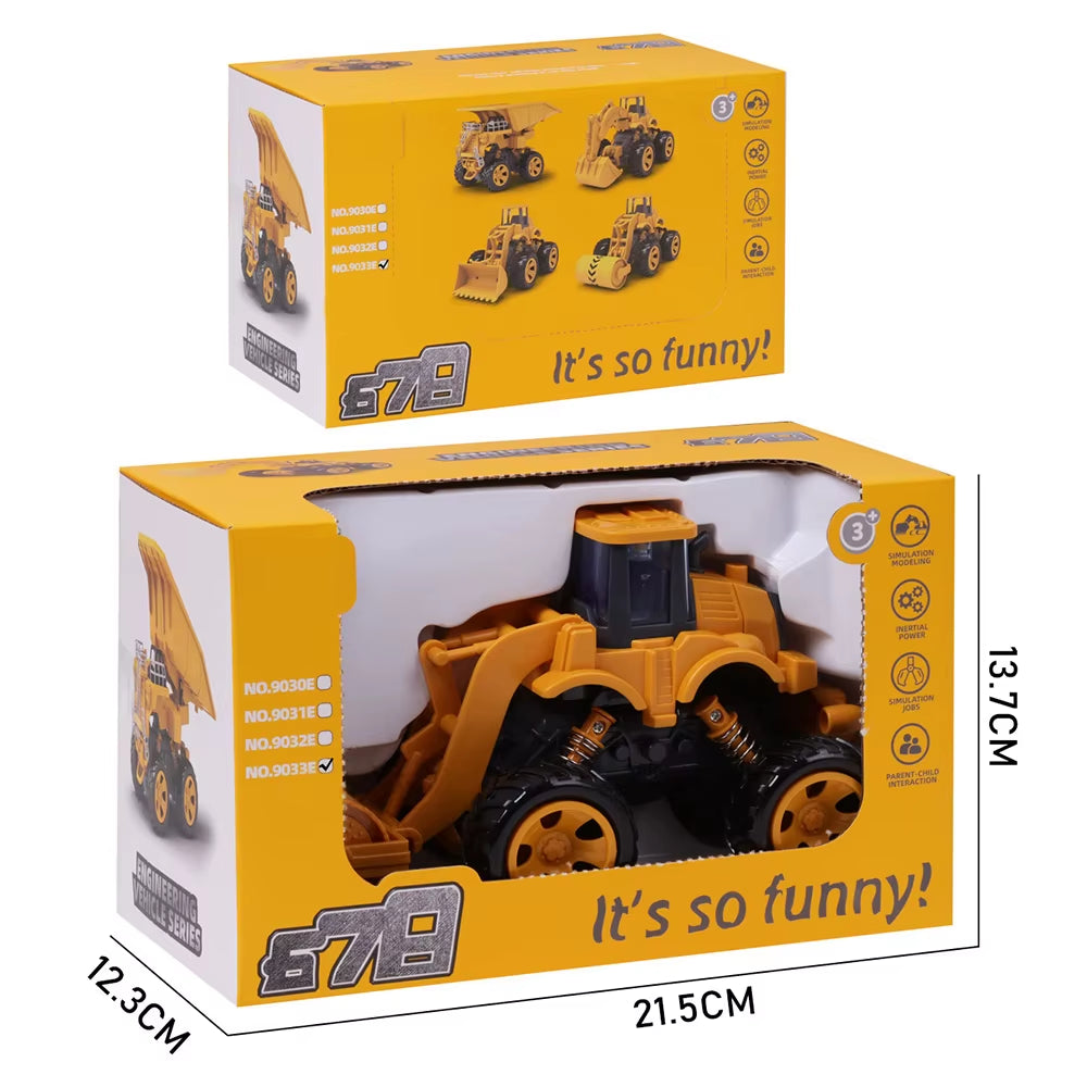 Wheeled Loader Bulldozer Dump Truck Engineer Grasping Stone 2025 Toy Friction Car