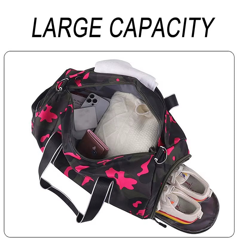 Large Capacity Travel Bag Waterproof Sport Gym Travel Duffel Bag with Shoe Compartment 2024 Gym Bags