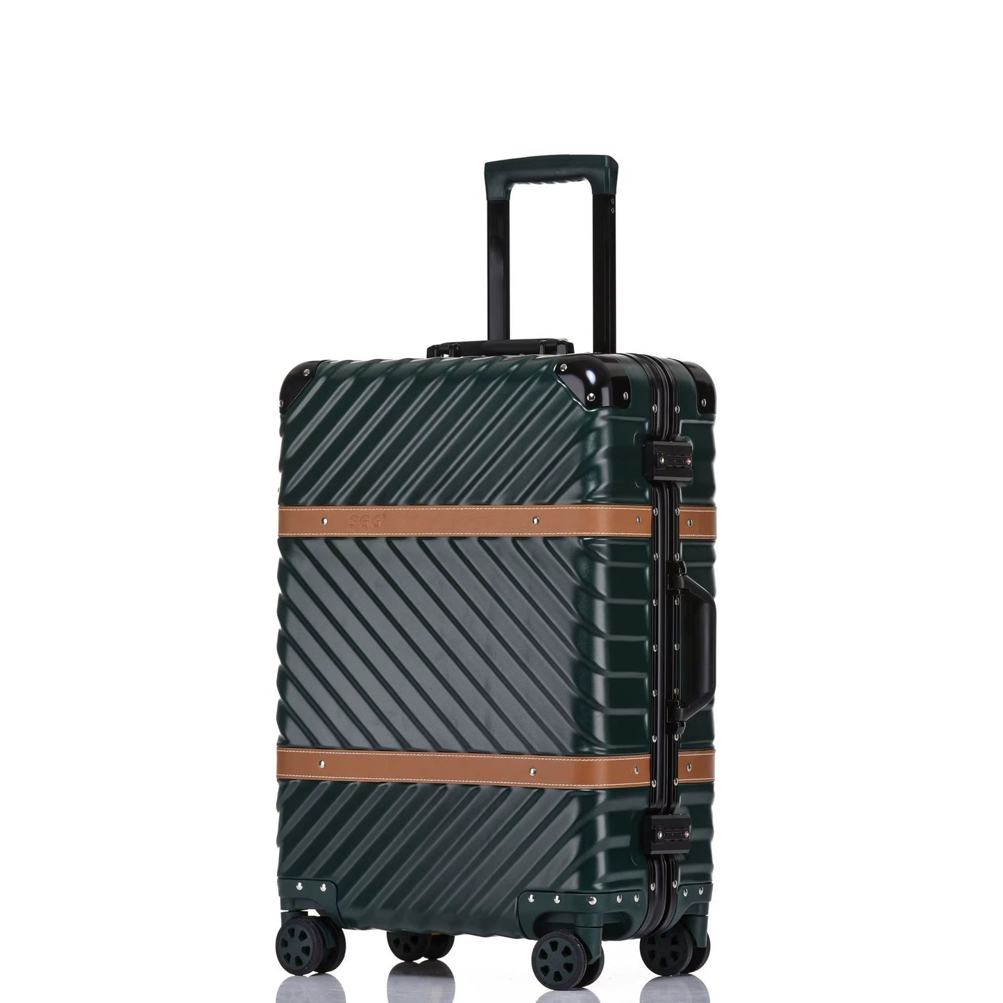 2020 Popular Waterproof 20/24/28 Inch 100% PC Hard Shell Aluminum Frame TSA Vintage Suitcase Luggage