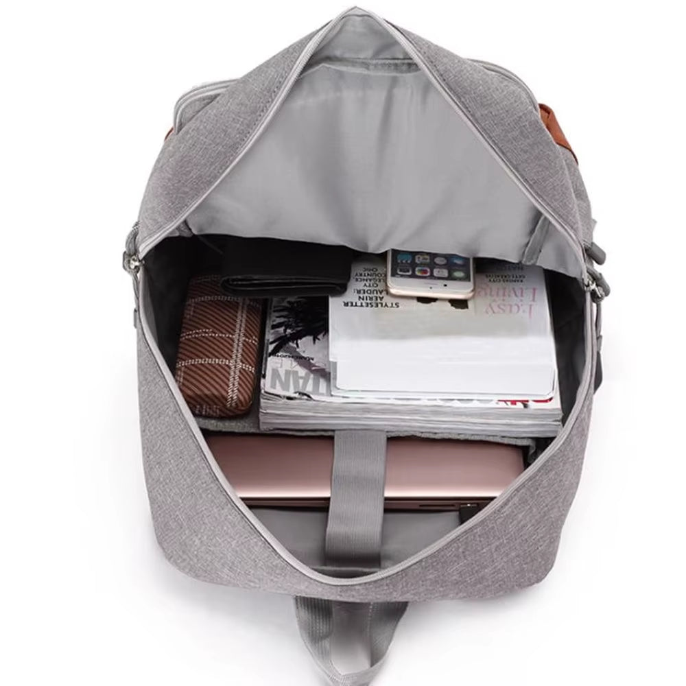 High Quality Custom Logo Printed Backpack Polyester Lining Zipper Casual Outdoor Travel Bag for Sale