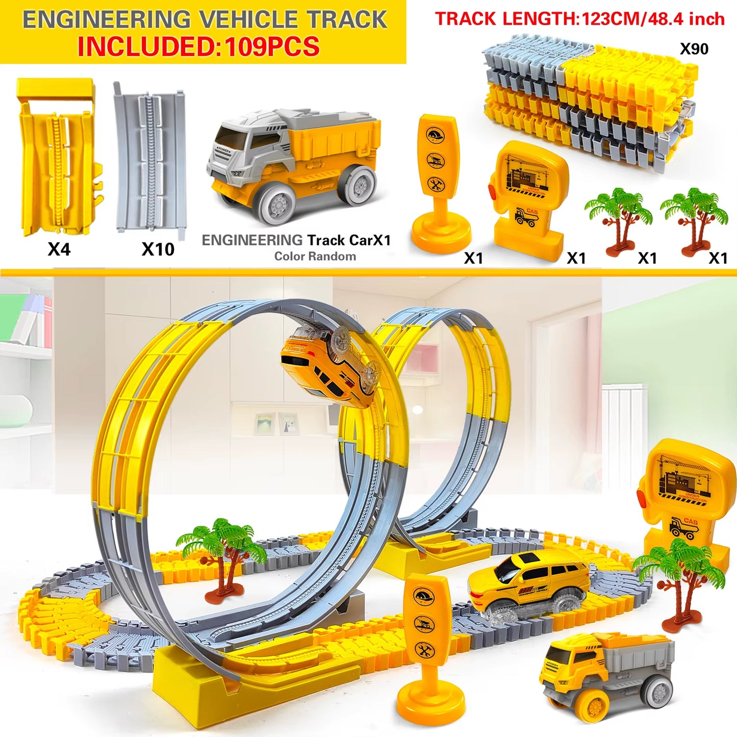 Electric Dinosaur Track Car Magic Climbing Railway Toy Car Flexible Track Toy Cars Educational Toys for Boys Quality Toy for Kid