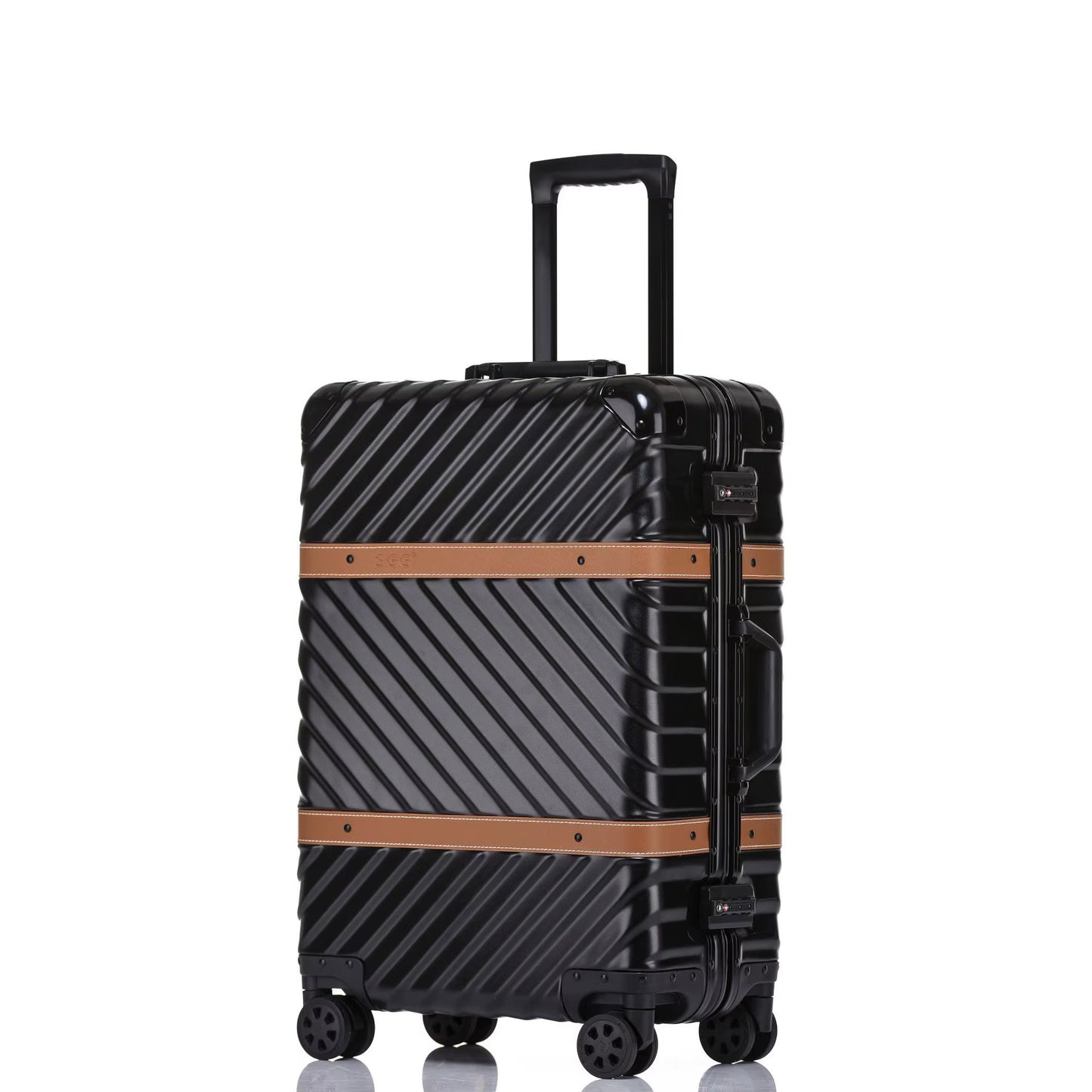2020 Popular Waterproof 20/24/28 Inch 100% PC Hard Shell Aluminum Frame TSA Vintage Suitcase Luggage
