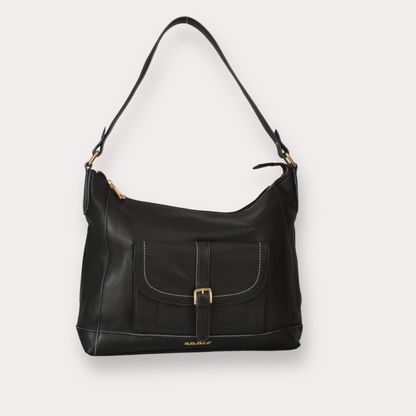 Bolso de Hombro de Cuero Negro – Elegante y Funcional – IULIUS