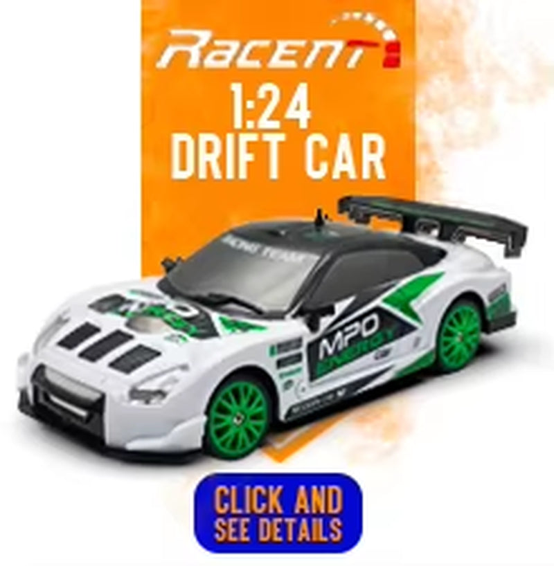 Kids 2.4G Remote Control Car Toys Simulation RC Racing Vehicle Model Toy 1:24 Radio Control High Speed Drift Car Toys