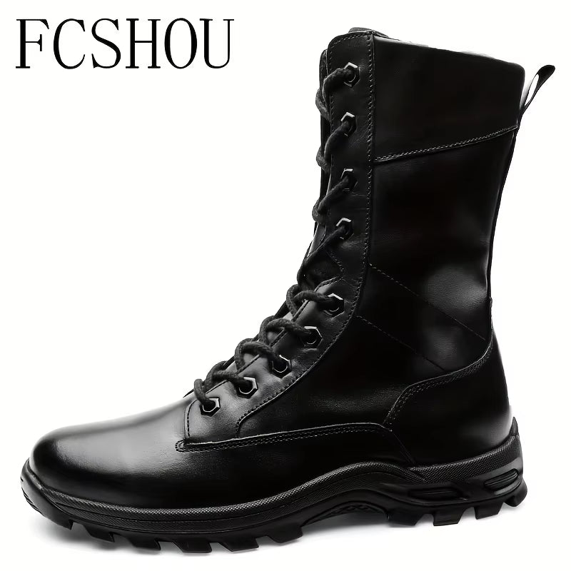 Ultra-Durable Non-Slip Soles Comfort Boots Snowy Days plus Size Men'S Winter Warm Fleece Lined Suede Upper Rubber Camouflage